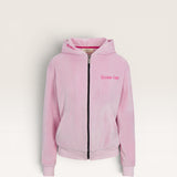 FURY PINKIE VELOUR ZIPPED HOODIE