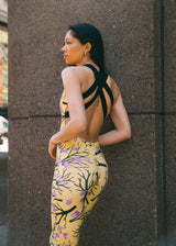 MUSTARD BLOSSOM & PURPLE ONESIE
