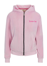 FURY PINKIE VELOUR ZIPPED HOODIE