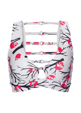 IVORY & RED LOSSOM ACTIVE TOP