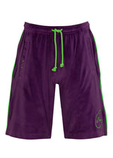 PURPLE REIGN VELOUR SHORTS