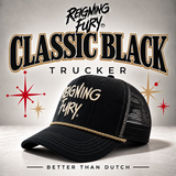 Black/natural RF trucker
