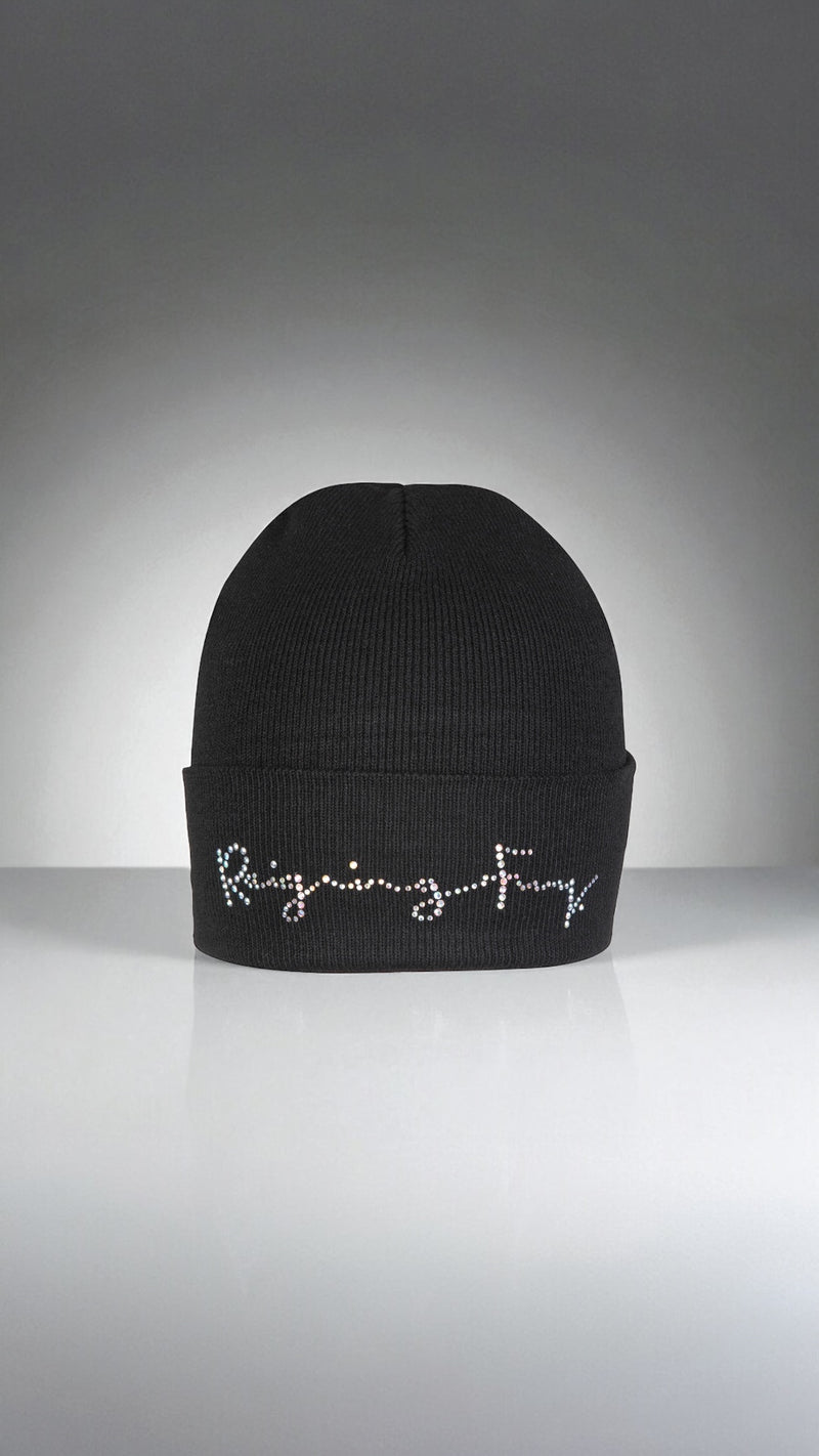 Classic silver executive script logo beanie