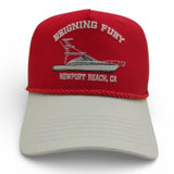 Cherry velvet striped snap