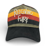 Cherry velvet striped snap