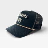 Black/natural RF trucker