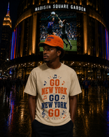 Velvet orange and blue skies go NY go