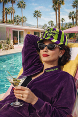 Lime Martini Velvet Trucker