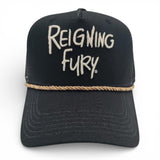 Cherry velvet striped snap