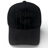 Cherry velvet striped snap