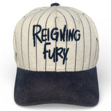 Cherry velvet striped snap