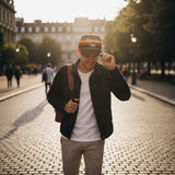Retro velvet pattern trucker