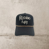 Black/natural RF trucker