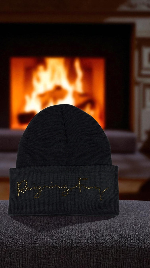RF CRYSTAL BLACK BEANIE