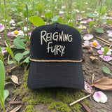 Black/natural RF trucker