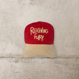 Cherry velvet striped snap