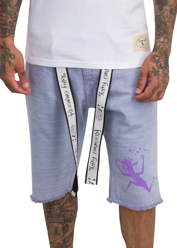 FURY DENIM SHORT IN LAVENDER