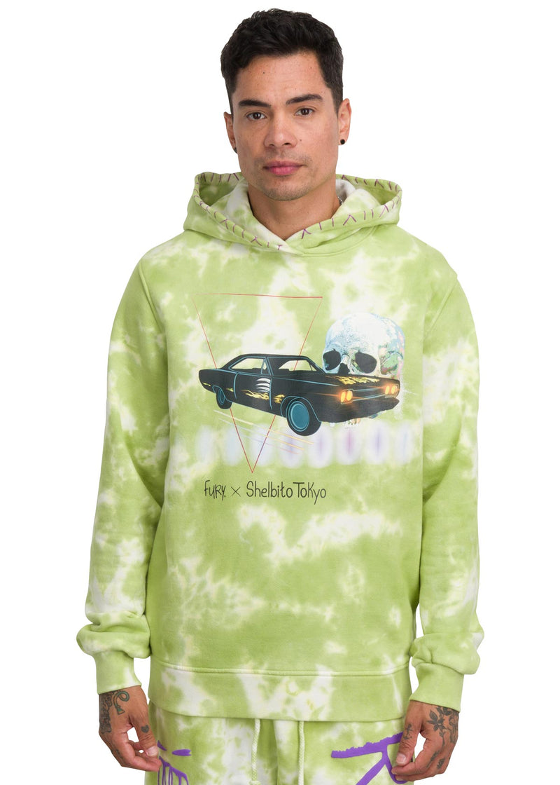 SHELBITO LIME TIE-DYE HOODIE