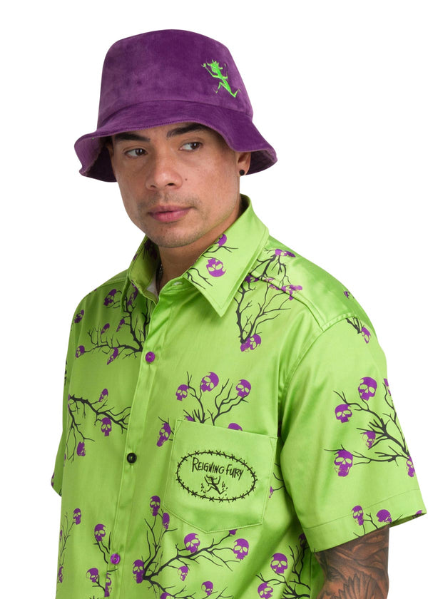 PURPLE REIGN VELOUR BUCKET HAT