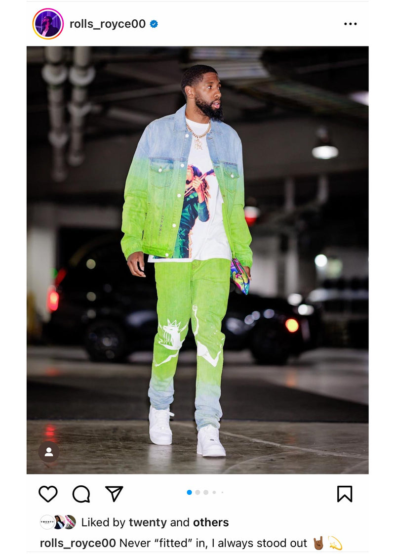 FURY OMBRE LIME TWILL JACKET