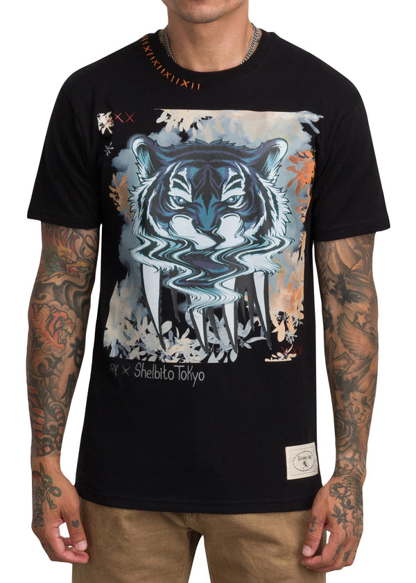 SCREAMING TIGER BLACK SS TSHIRT