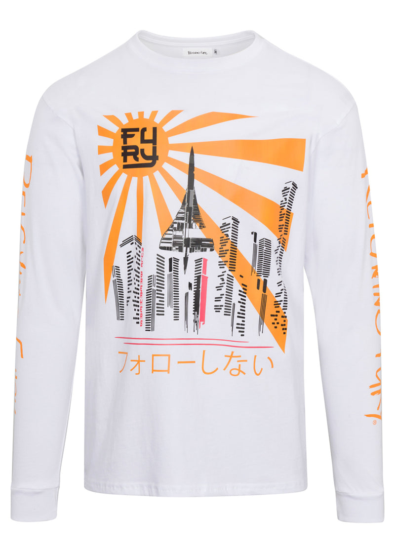 BLAST OFF LS TEE - WHITE